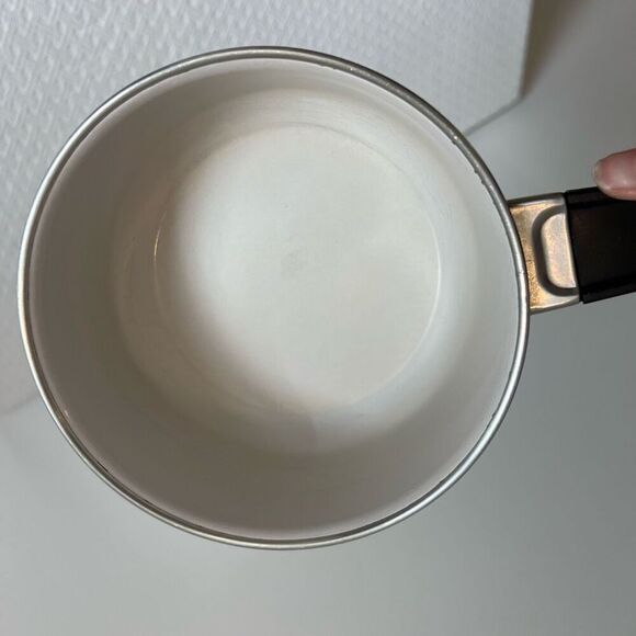 Vintage 70s Aubecq Pot Enamel Coated Steel Frying Pot Made in France, 1970s - Picture 5 of 15